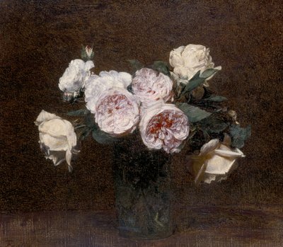 Still Life: pink, white and yellow Roses, 1894 by Ignace Henri Jean Fantin Latour