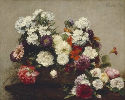 Still Life with Flowers by Ignace Henri Jean Fantin Latour