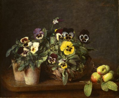 Still Life with Pansies by Ignace Henri Jean Fantin Latour