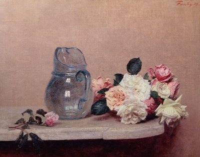 Still Life with Roses by Ignace Henri Jean Fantin Latour