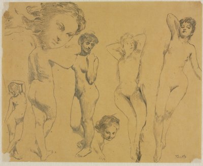 Studies of Female Nudes, c. 1895 by Ignace Henri Jean Fantin Latour