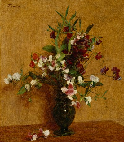 Sweet Peas by Ignace Henri Jean Fantin Latour