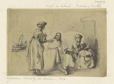 Christ with Mary and Martha by Ignace Joseph de Claussin (possibly)