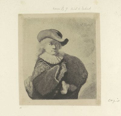 Self-Portrait with Hat with Soft Brim and Embroidered Coat by Ignace Joseph de Claussin