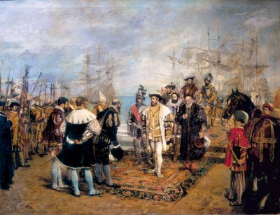 The Landing of Francis I in the Port of Valencia by Ignacio Pinazo Camarlech