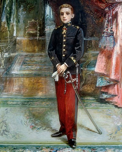 Portrait of King Alfonso XIII of Spain by Ignacio Pinazo Camarlech
