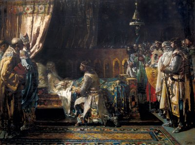 The last moments of King James I the Conqueror by Ignacio Pinazo Camarlech