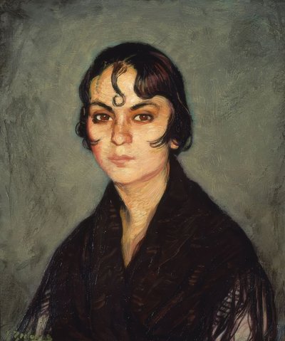(Woman with Curl on Forehead) by Ignacio Zuloaga y Zabaleta