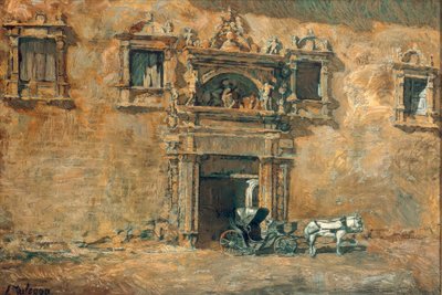 The Portal of the Palacio of Peñaranda de Duero by Ignacio Zuloaga y Zabaleta