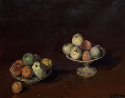 Fruit Bowl and Plate of Apples by Ignacio Zuloaga y Zabaleta