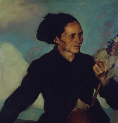 Woman Spinning by Ignacio Zuloaga y Zabaleta