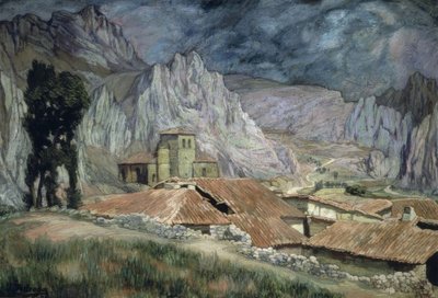 Landscape of Pancorbo – 1917 by Ignacio Zuloaga y Zabaleta