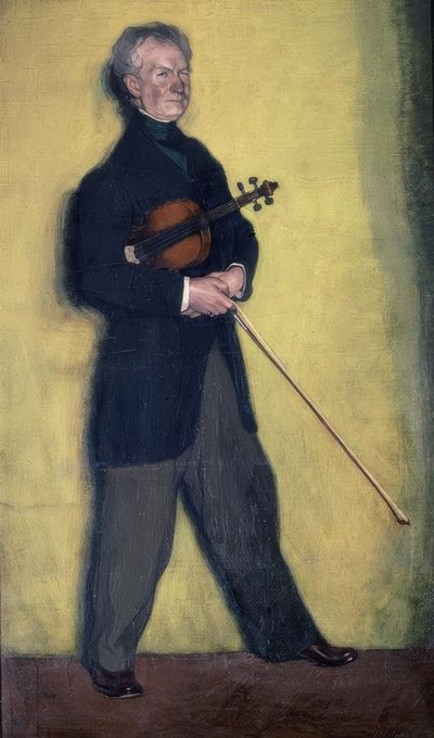Portrait of the Violinist Larrapide by Ignacio Zuloaga y Zabaleta