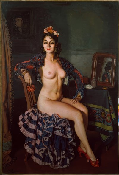 Portrait of La Oterito in Her Dressing Room by Ignacio Zuloaga y Zabaleta