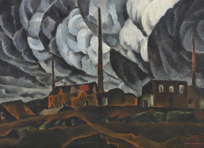 Landscape with Factory Building by Ignati Ignatyevich Nivinsky
