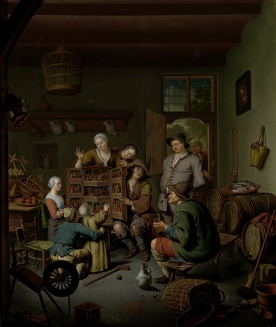 The Fish Market in Antwerp by Ignatius Josephus van Regemorter