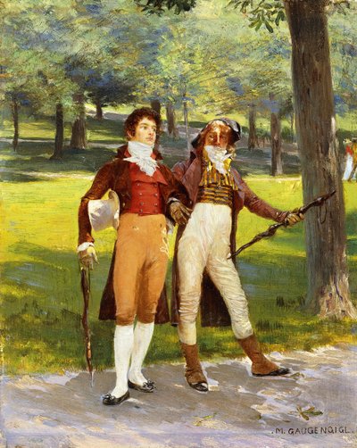 Dandies in the Park by Ignaz Marcel Gaugengigl