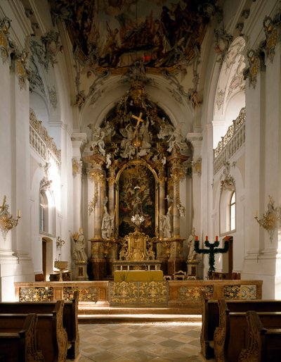 Internal View of the Abbey of San Marino and San Anianus by Ignaz  Gunther