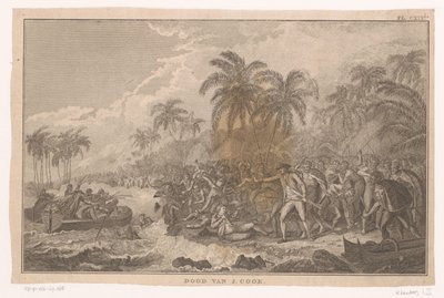 Death of James Cook During a Fight with the Inhabitants of Hawaii by Ignaz Sebastian Klauber (possibly)
