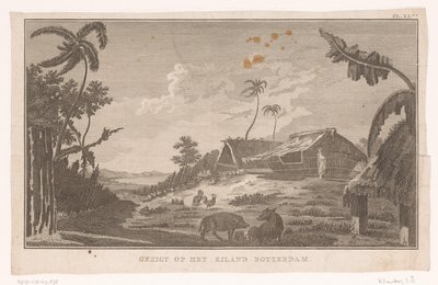 View of Nomuka Island in the Pacific Ocean from the Land (View of Rotterdam Island) by Ignaz Sebastian Klauber (possibly)