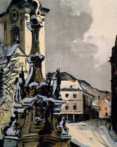 View of Hainburg an der Donau, Austria, City where Franz Joseph Haydn Studied Music by Igo Potsch