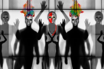 Masked Figures Reflection by Igor Shrayer