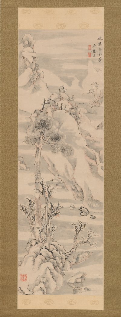 Wintry Landscape, in the Style of Guo Zhongshu by Ike no Taiga