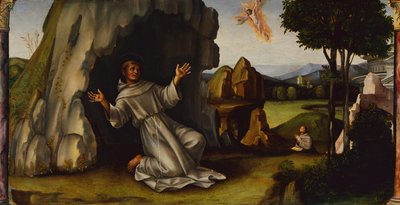 Saint Francis Receiving the Stigmata, c.1450-1517 by Il  Francia