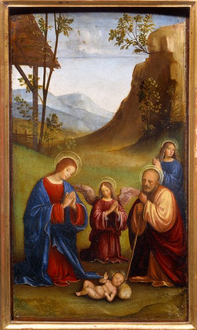 Adoration of the Child by Il  Francia