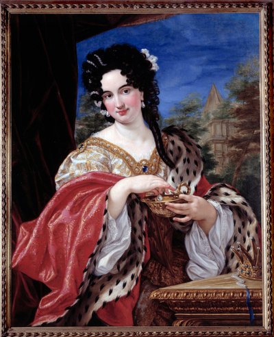 Portrait of a Lady Wearing Cleopatra Costume by Il  Baciccio