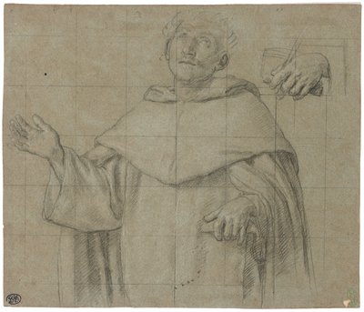 A Dominican Saint, Perhaps Saint Peter Martyr, Half-Length, Holding a Book by Il Sassoferrato