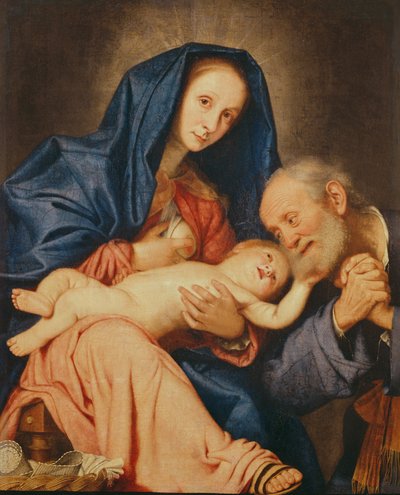 The Holy Family with a Basket by Il Sassoferrato