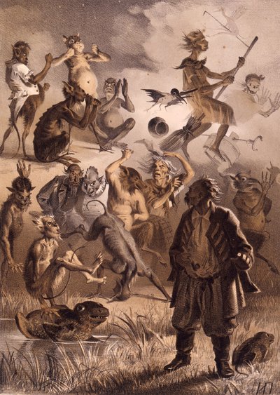 Illustration for the Tale The Lost Letter from Evenings on a Farm Near Dikanka by Nikolai Gogol by Illarion Mikhailovich Pryanishnikov