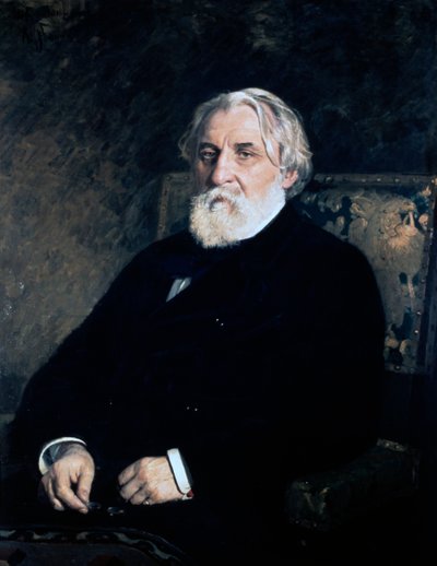 Portrait of Ivan Sergeyevich Turgenev by Ilya Efimovich (after) Repin
