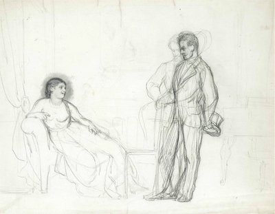 Adelina Patti as Violetta in the Opera La Traviata by Giuseppe Verdi by Ilya Efimovich Repin