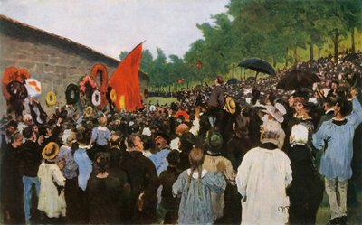 Annual Celebration by the Wall of the Communards at the Cemetery in Paris, 1883, 1965 by Ilya Efimovich Repin