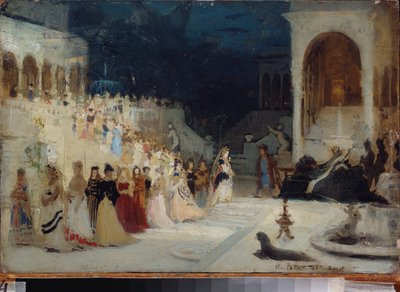 Stage Design for the Opera Sadko by N. Rimsky-Korsakov by Ilya Efimovich Repin