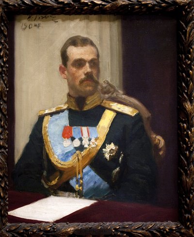 Grand Duke Mikhail Alexandrovich Romanov, or Michael of Russia. by Ilya Efimovich Repin