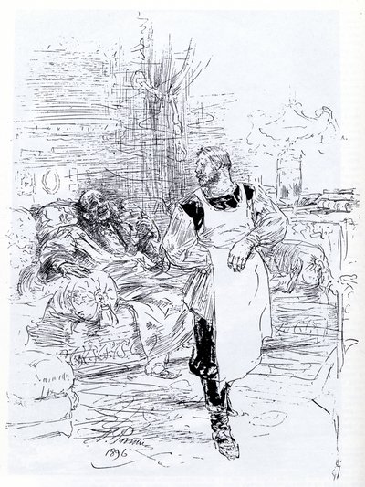 Illustration for the Novel The Death of Ivan Ilyich by Leo Tolstoy by Ilya Efimovich Repin
