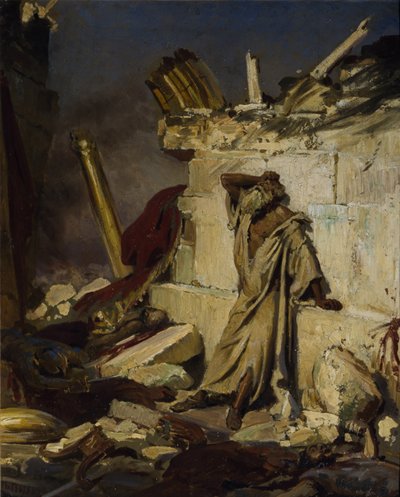 Jeremiah Lamenting the Destruction of Jerusalem by Ilya Efimovich Repin