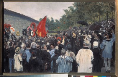 Annual Gathering at Père Lachaise Cemetery, Paris by Ilya Efimovich Repin