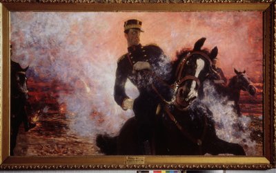 King Albert I of Belgium during the Explosion of the Dam in 1914 by Ilya Efimovich Repin
