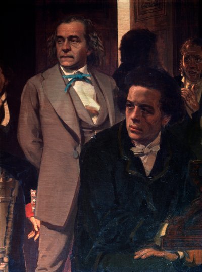 The Composers Anton Rubinstein and Alexander Serov (detail) by Ilya Efimovich Repin