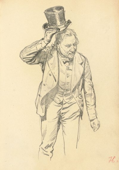 Man Tipping his Hat by Ilya Efimovich Repin