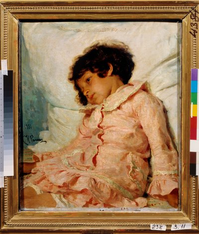 Portrait of Nadia Repina, Daughter of the Artist by Ilya Efimovich Repin