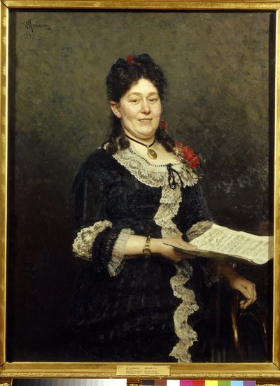 Portrait of the Opera Singer Alexandra Molas (1845-1929) by Ilya Efimovich Repin
