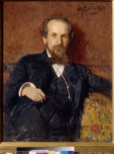 Portrait of the Artist P.P Chistyakov by Ilya Efimovich Repin