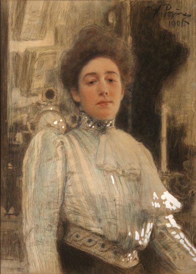 Portrait of Alexandra Pavlovna Botkina by Ilya Efimovich Repin