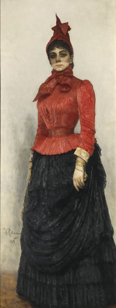Portrait of Baroness Varvara Ikskul von Hildenbandt by Ilya Efimovich Repin