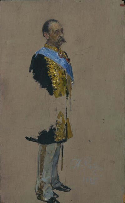 Portrait of Count Dmitry Andreyevich Tolstoy, 1885 by Ilya Efimovich Repin